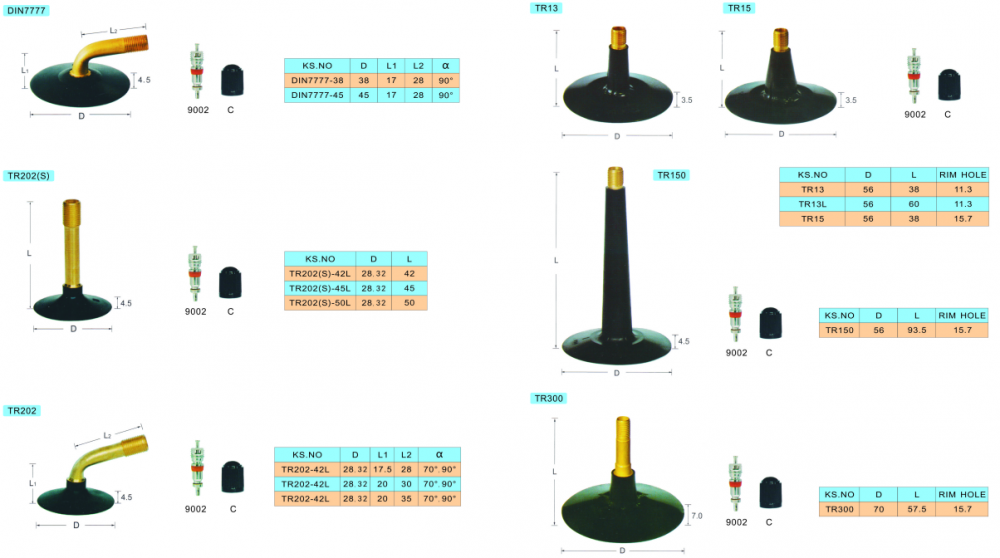 Tube Tire Valve Stem VAR TR1 JS2