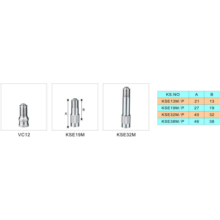 Valve Extension Caps E13M E19M E32M